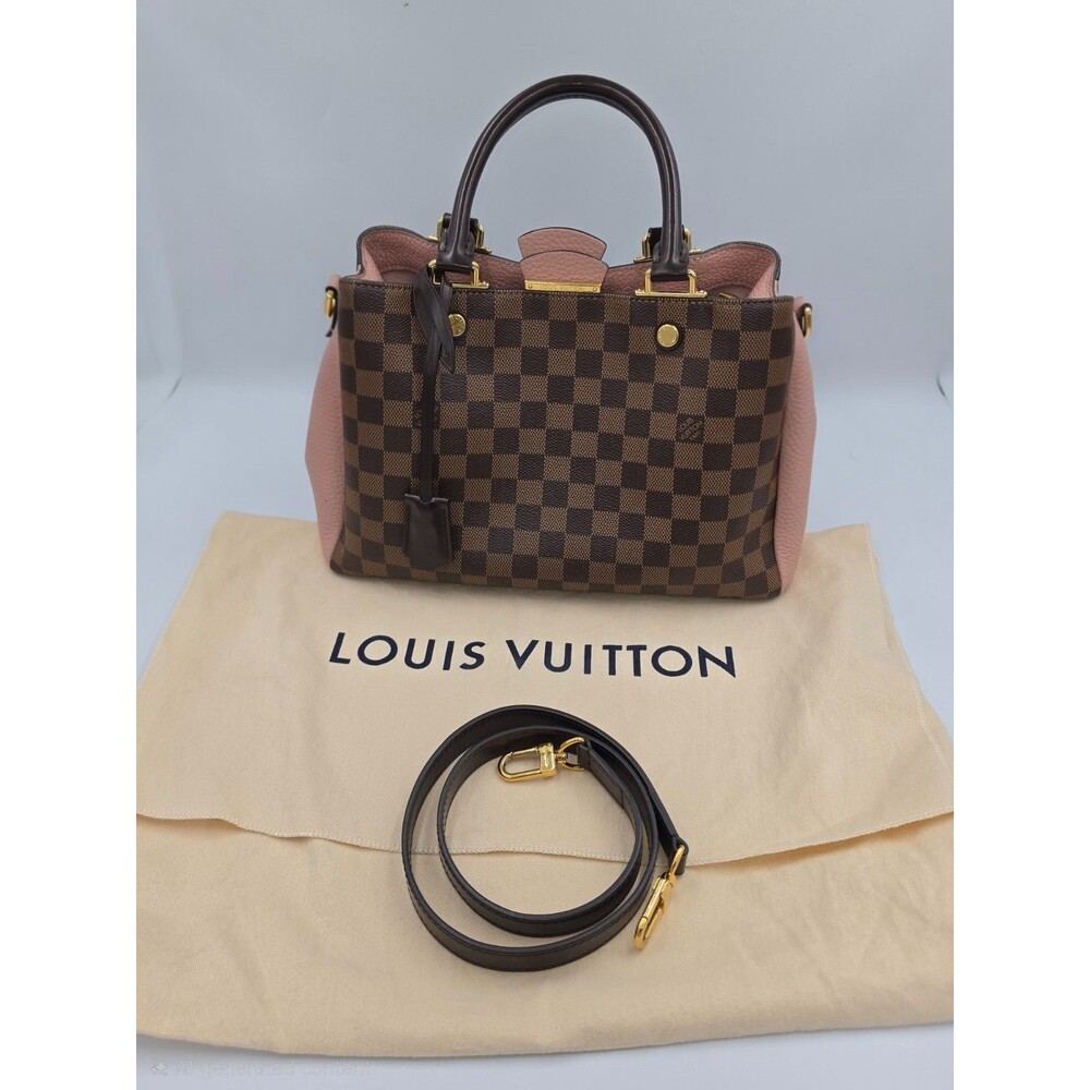 Louis Vuitton Brittany N41674 Damier Ebene Magnolia Shoulder Bag